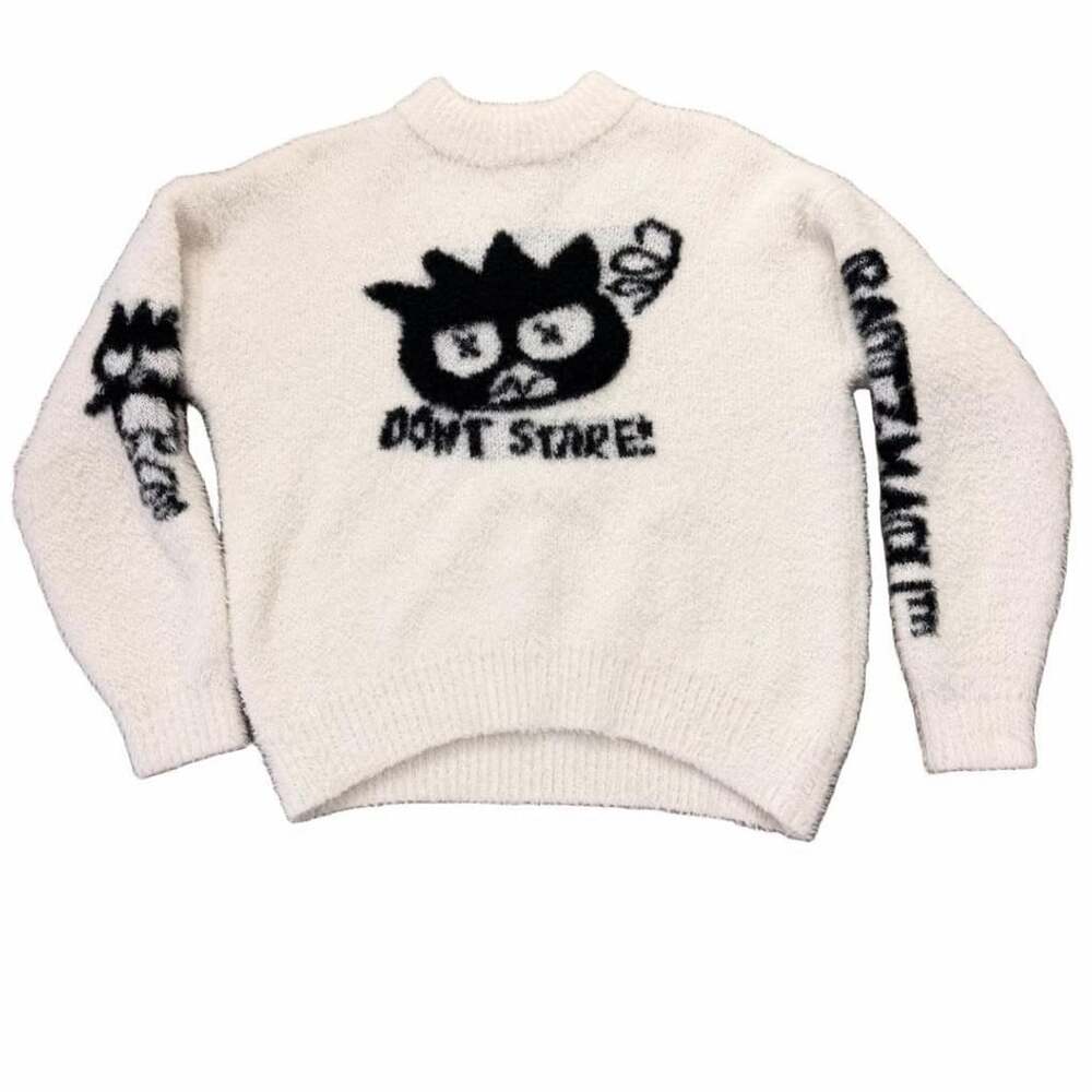 Hello Kitty and Friends x Forever 21 Badtz-Maru Fuzzy Knit Sweater size SMALL